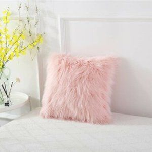 mini fuzzy decorative pillow